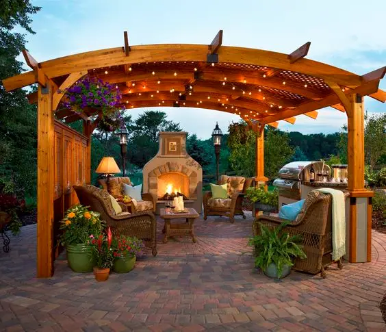 garden outdoor kitchen