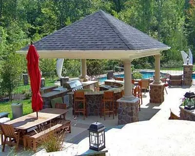 poolside outdoor kitchen