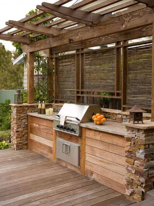 rustic outdoor kitchen