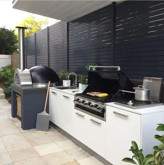 modern outdoor kitchen