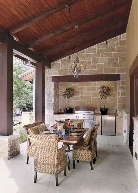 charming outdoor kitchen