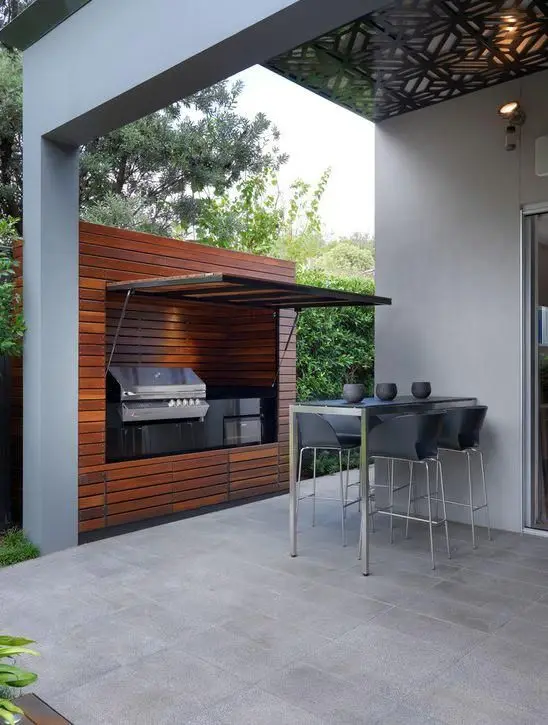 hideaway outdoor kitchen