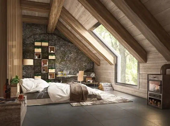 cosy loft bedroom