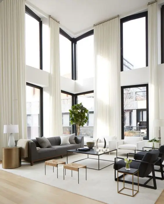 grand minimalist living room