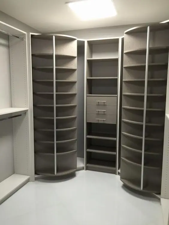 closet spinning shelves