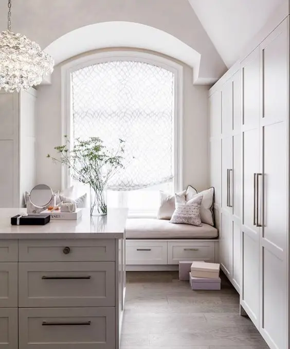 white charming closet