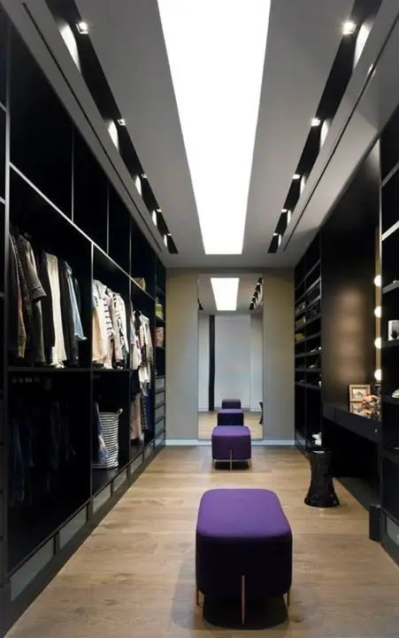 black stylish closet