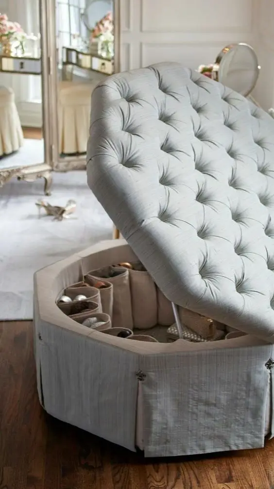 closet footstool storage