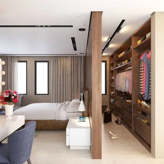 modern bedroom closet