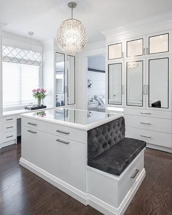 elegant white closet
