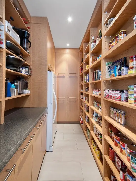narrow pantry shelves