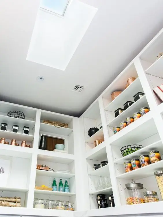 pantry with skylight