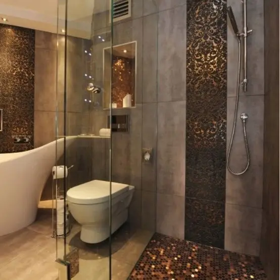 metallic ornate bathroom