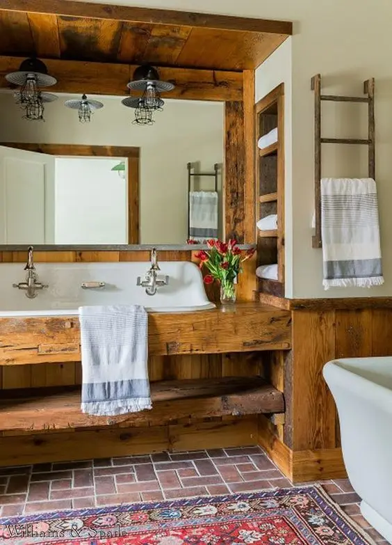 rustic bathroom