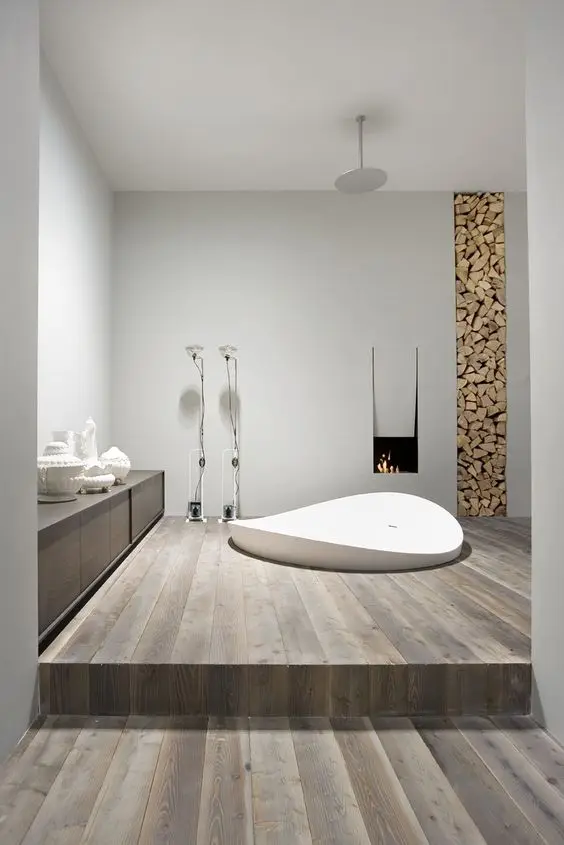 sunken bathtub
