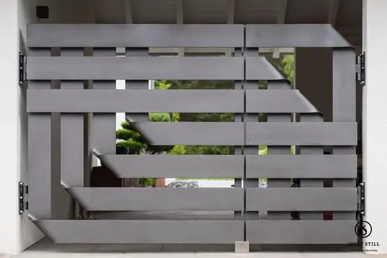 modern steel gate