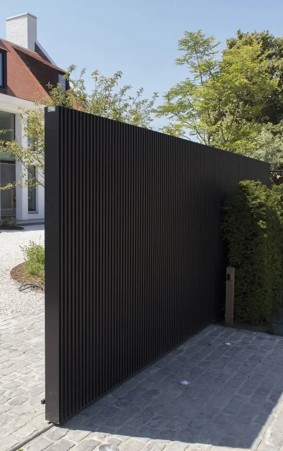black iron gate
