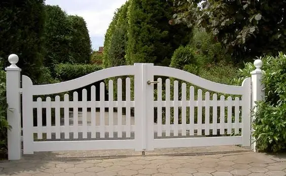 white picket fence gate