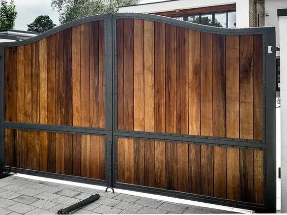 wood and steel gate