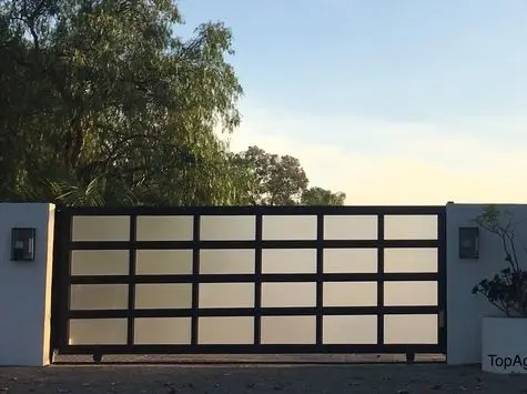 steel and glass gate