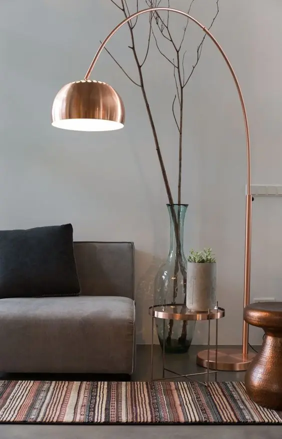 copper floor lamp