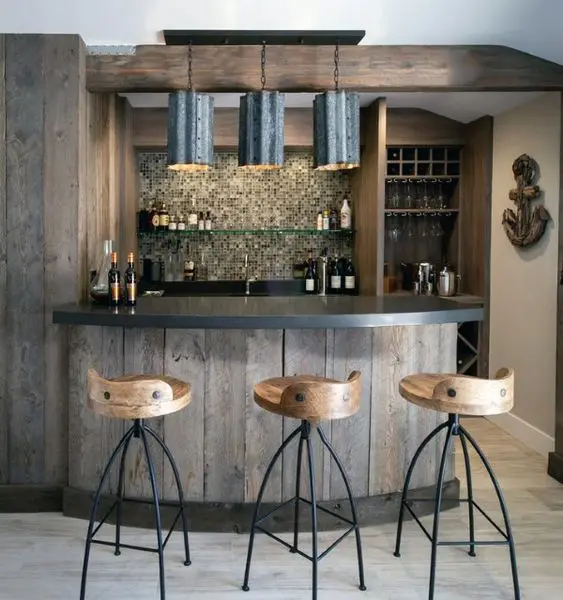 rustic home bar