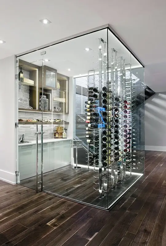 glassed in home bar