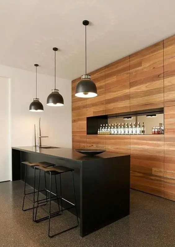 modern minimalist home bar