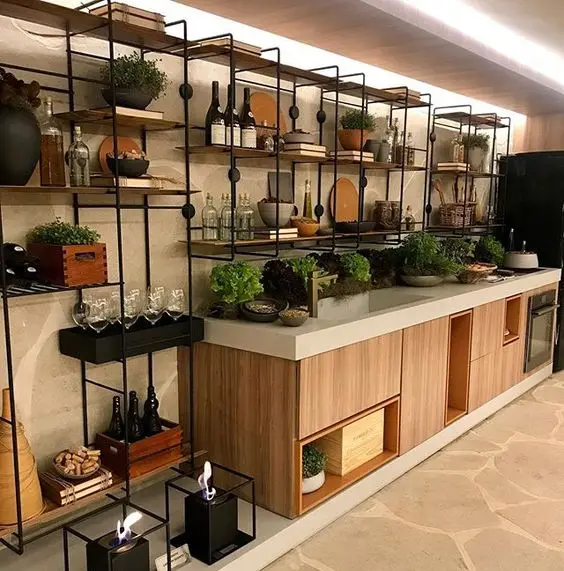 garden inspired home bar
