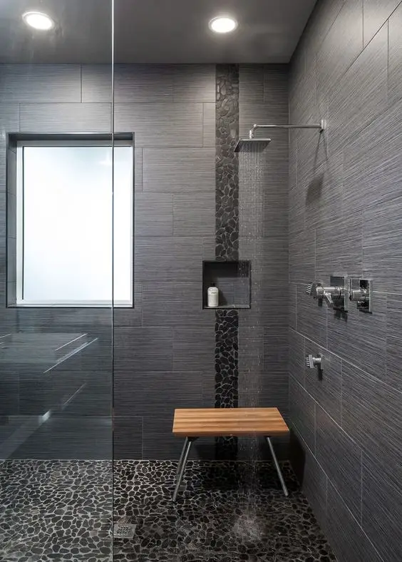 dark grey bathroom