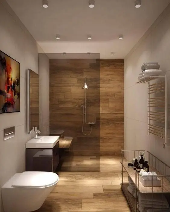 rustic modern bathroom