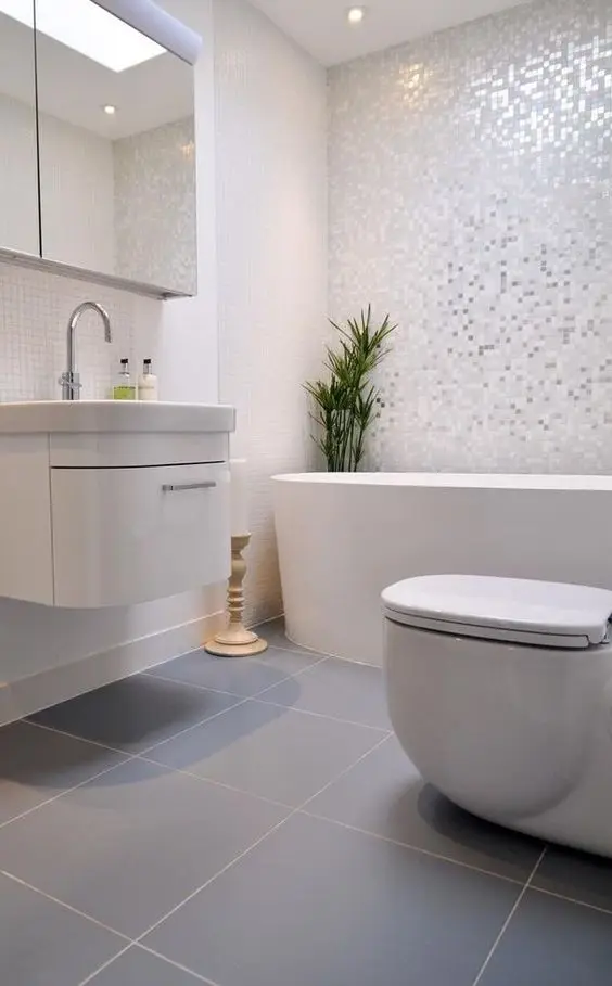 elegant white bathroom