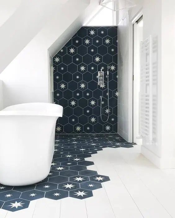 modern hexagon tiles