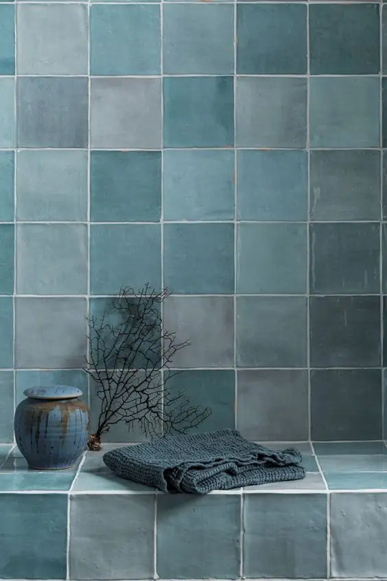 blue bathroom tiles