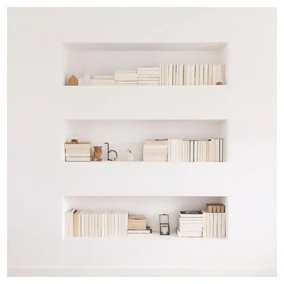 minimalist shelves