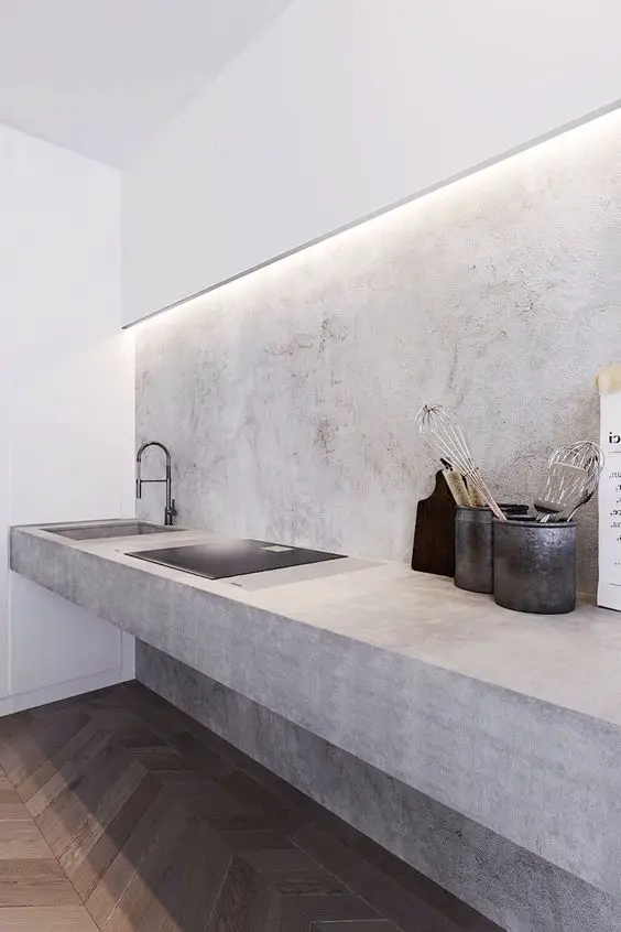 modern concrete kitchen