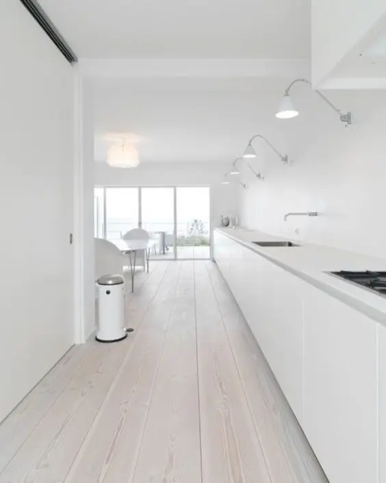 modern all white kitchen