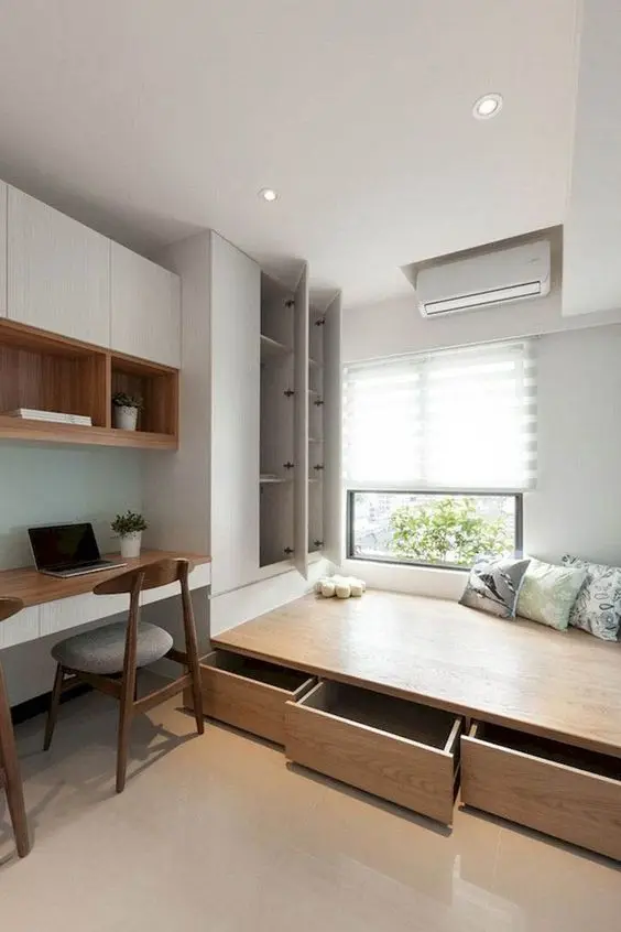 compact teen bedroom