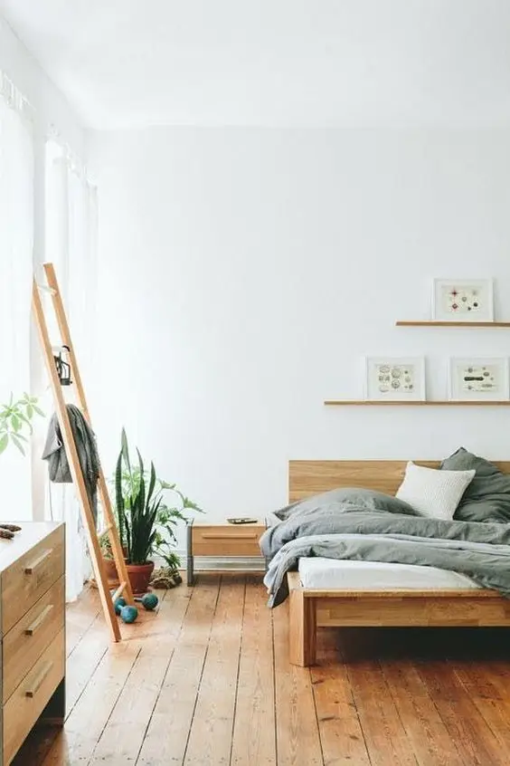 rustic minimalist bedroom