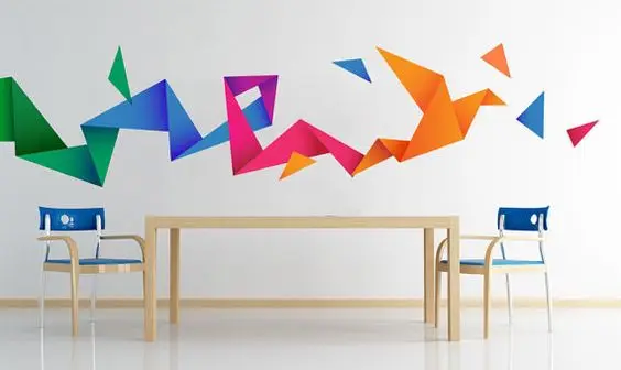origami wall accent