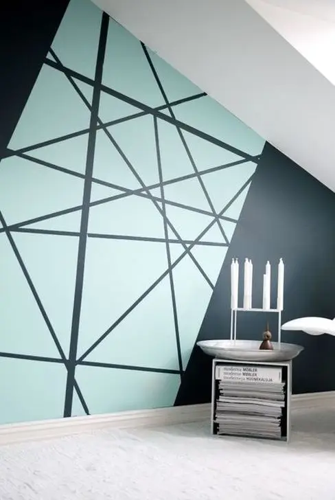 modern blue wall design