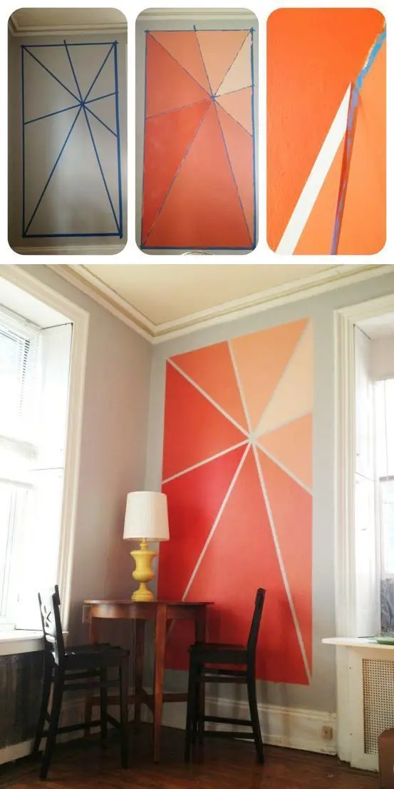 orange accent wall paint