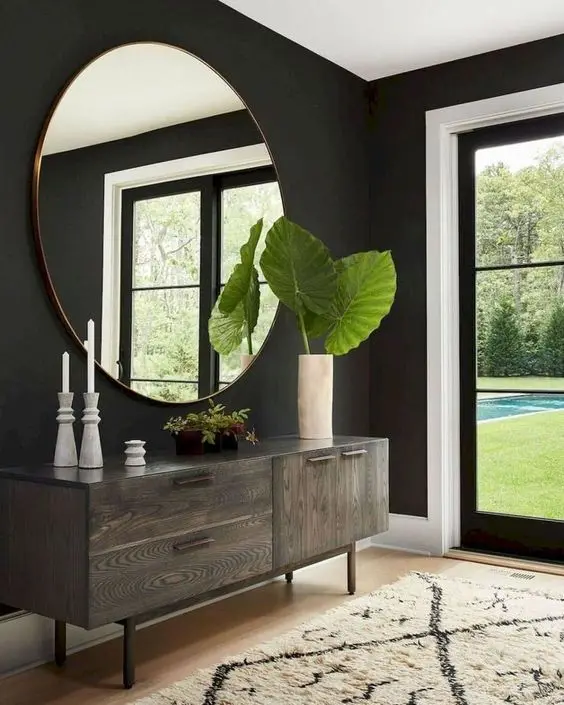 dark modern foyer