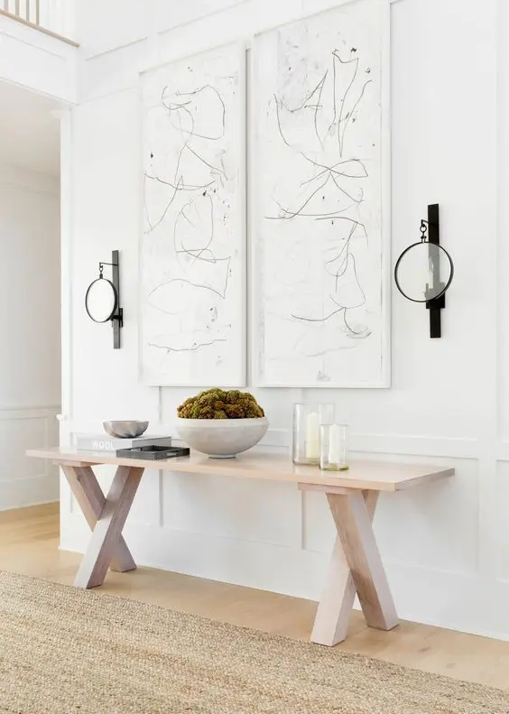 white minimalist foyer