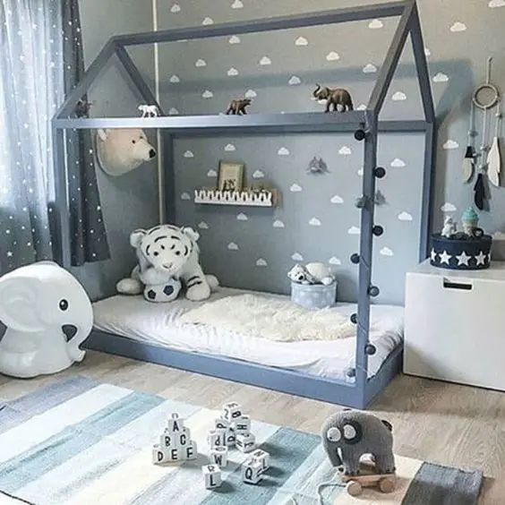 blue kids bedroom