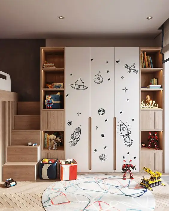 kids bedroom closet