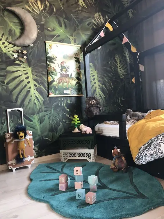 tropical lush bedroom