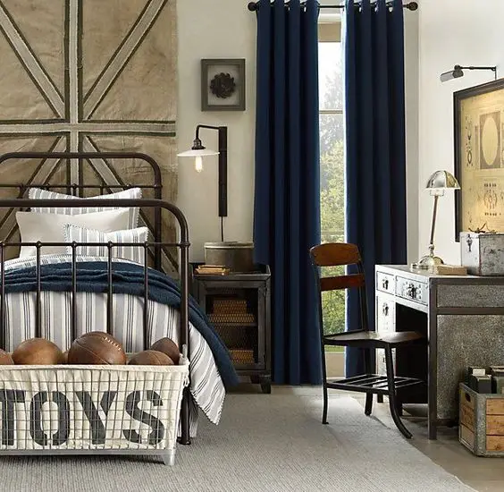 boys vintage bedroom