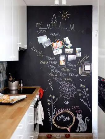 kitchen chalkboard wall