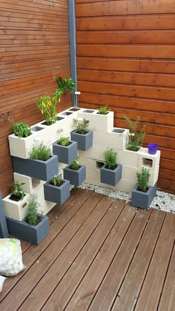 cinder block garden